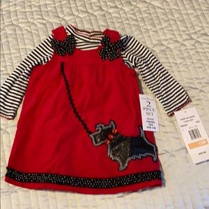 2 piece baby outfit with dress and onesie